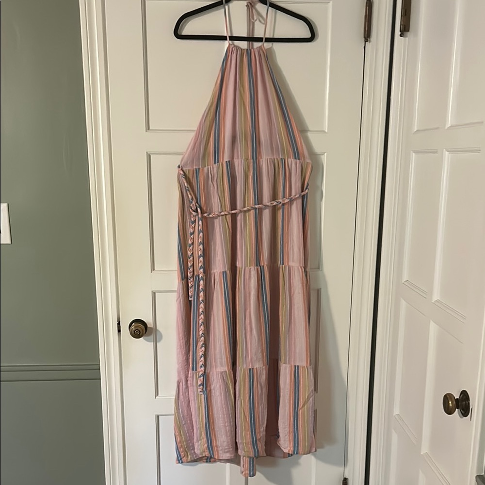 Show Me Your Mumu Striped Halter Maxi Dress, Sm
